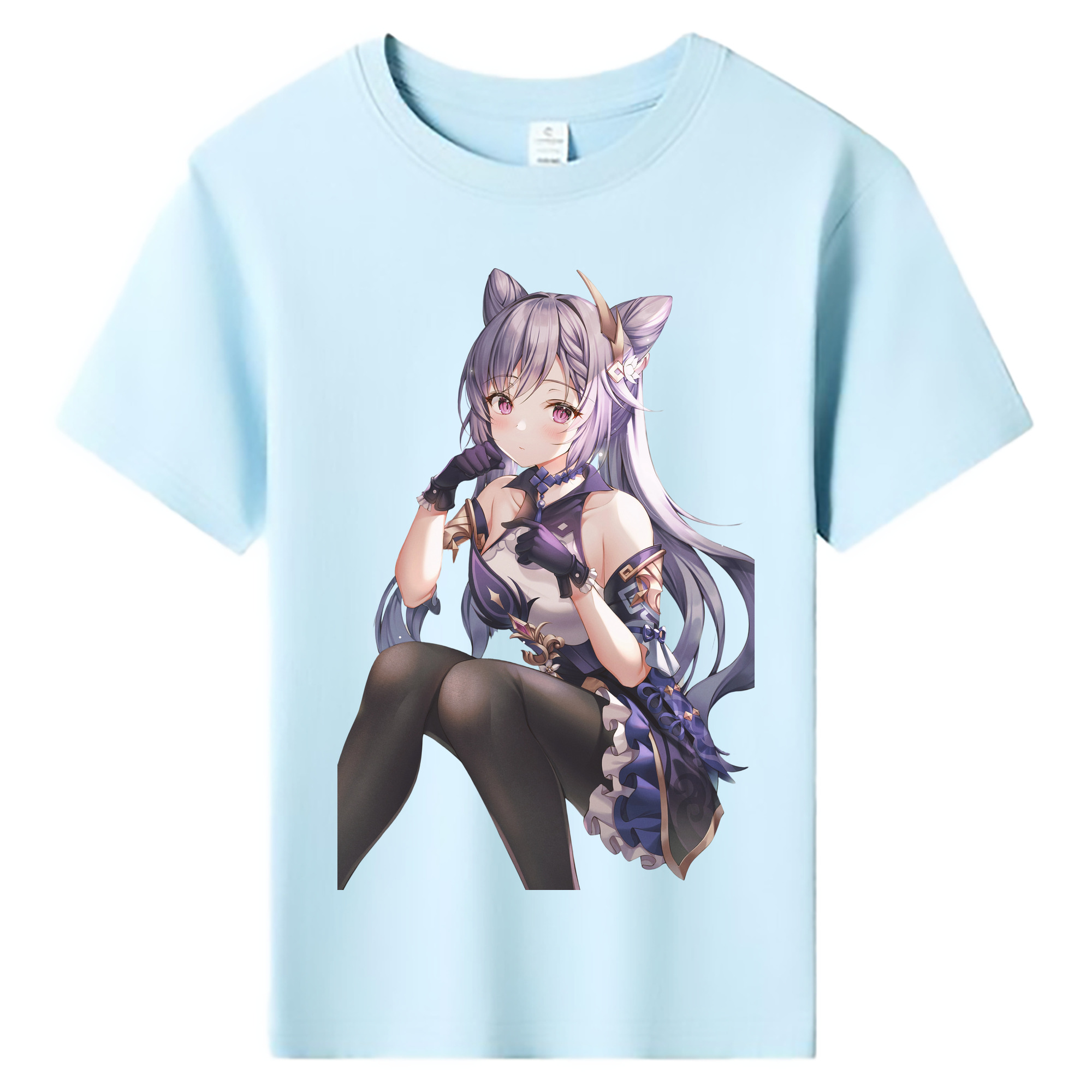 げんし神 刻晴 こくせい genshin Kokusei 綿100％キッズTシャツ（フロントプリント）